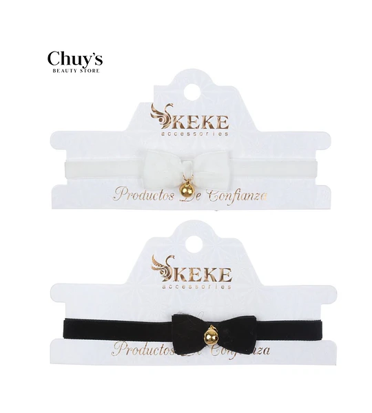 Choker con moño y campana