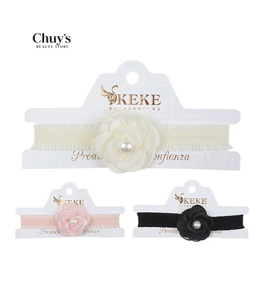 Choker con flor y perla - Chuys Beautys | Chuy's Beautys Store