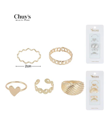Set de Anillos Surtidos - Chuys Beautys | Chuy's Beautys Store