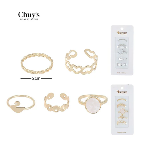 Set de Anillos Surtidos - Chuys Beautys | Chuy's Beautys
