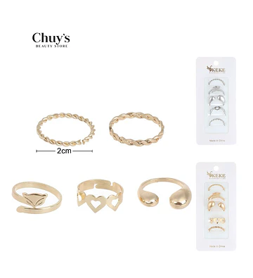 Set de Anillos Surtidos - Chuys Beautys | Chuy's Beautys Store