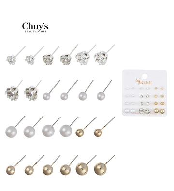 Pendientes 12 Pcs - Chuys Beautys | Chuy's Beautys Store