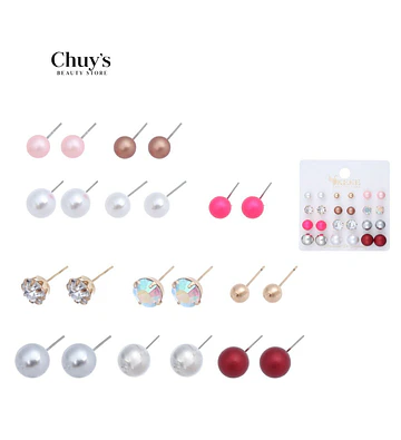 Pendientes 12 Pcs - Chuys Beautys | Chuy's Beautys Store