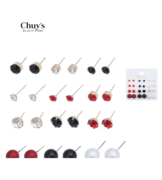 Pendientes 12PCS