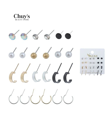 Pendientes 12 piezas - Chuys Beautys | Chuy's Beautys Store