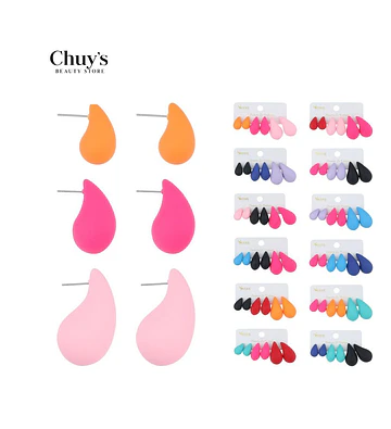 Pendientes 3 Piezas Coloridos - Chuys Beautys | Chuy's Beautys Store