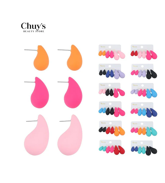 Pendientes 3 Piezas Coloridos