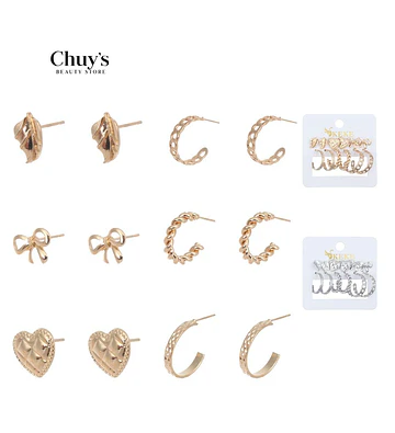 Pendientes 6Pcs - Chuys Beautys | Chuy's Beautys Store