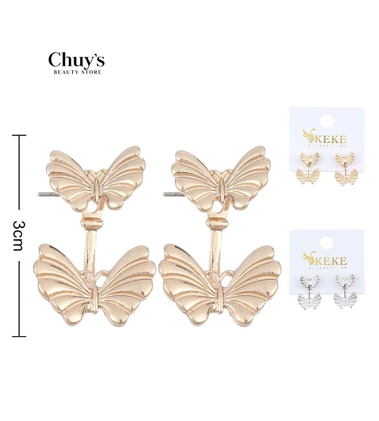 Pendientes CCB Mariposa Dorada