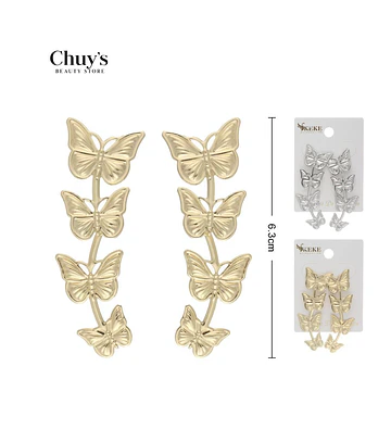 Pendientes mariposa dorados - Chuys Beautys | Chuy's Beautys Store