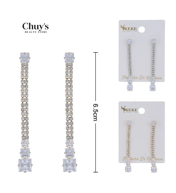 Zarcillos largos con brillos - Chuys Beautys | Chuy's Beautys Store