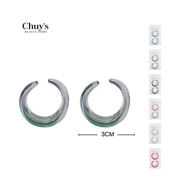 Aros Solitarios Transparente - Chuys Beautys | Chuy's Beautys Store