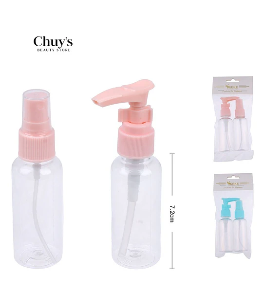 Envases dispensadores 50ml 2 piezas