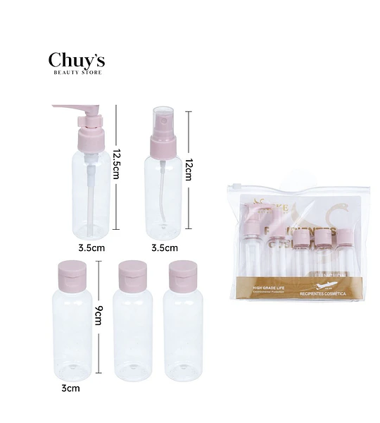 Set de envases para viaje 5pcs