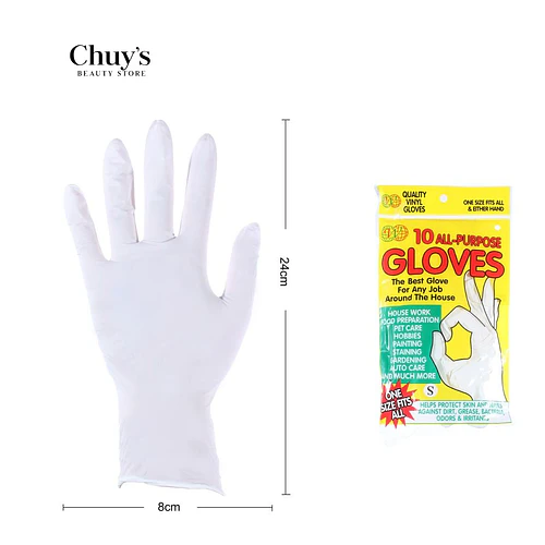 Guantes desechables 10 piezas 8*24cm - Chuys Beautys | Chuy's Beautys