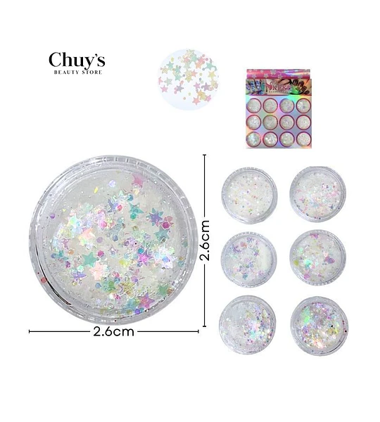 Polvo para Uñas Estrella Brillante
