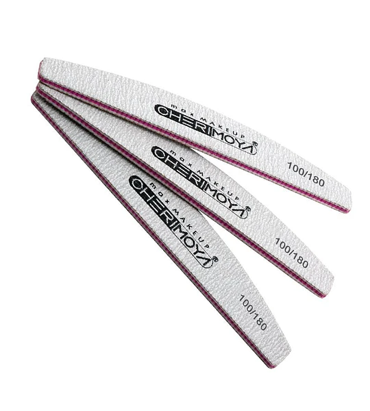 Limas de Uñas Cherimoya Doble Cara Grano 100/180 Profesional