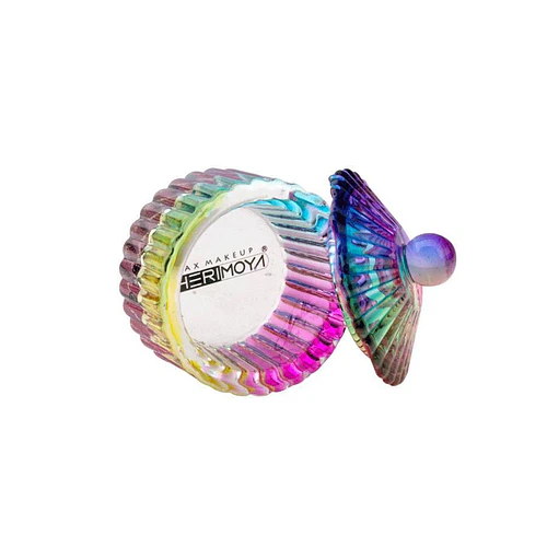 Frasco Decorativo Iridescente con Tapa de Concha Cherimoya AX MAKEUP - Chuys Beautys | Chuy's Beautys
