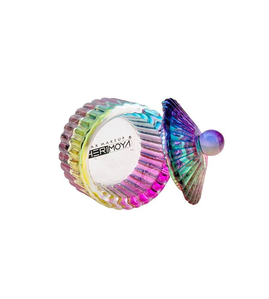 Frasco Decorativo Iridescente con Tapa de Concha Cherimoya AX MAKEUP