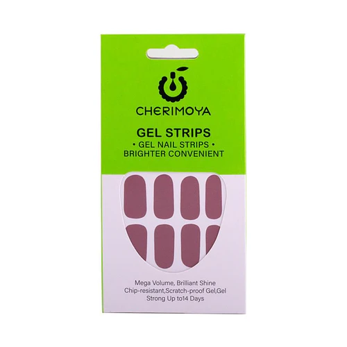 Tiras de Gel para Uñas Cherimoya Tono Nude Ciruela Larga Duración - Chuys Beautys | Chuy's Beautys