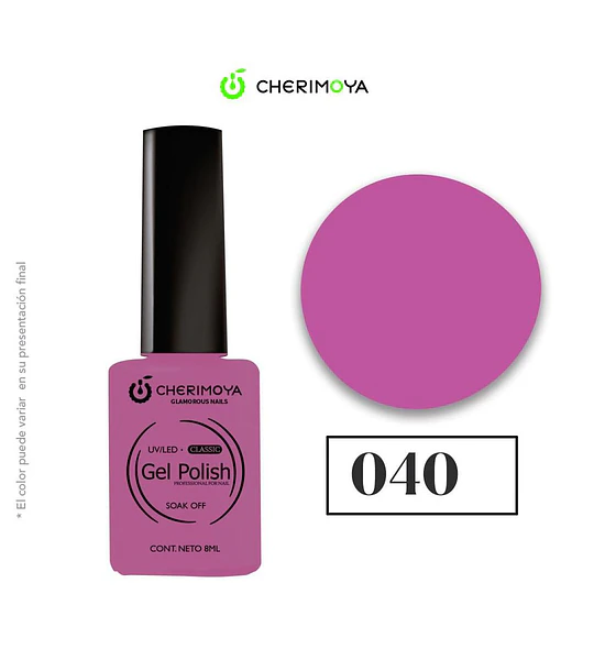 Esmalte Gel Polish Classic 040 Morado Cherimoya 8ml