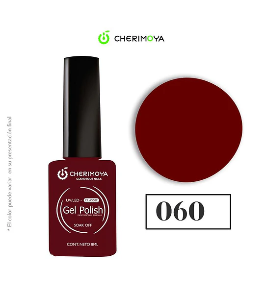 Esmalte Gel Polish 060 Soak Off Cherimoya 8ml