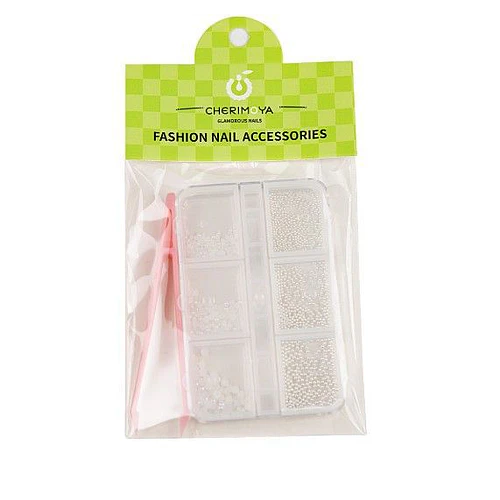 Set de accesorios para uñas con cuentas y pinza Cherimoya - Chuys Beautys | Chuy's Beautys