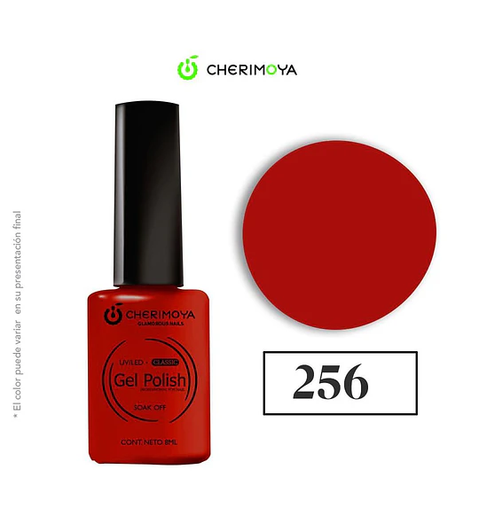 Esmalte Gel Polish Classic 256 Rojo Cherimoya