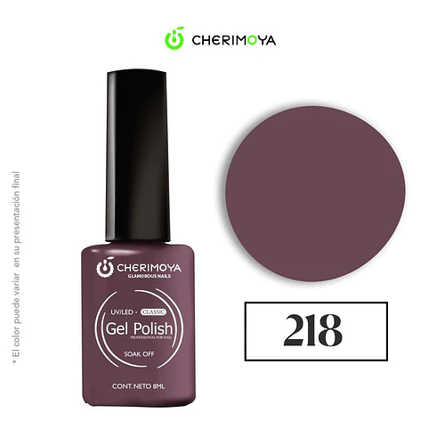 Gel Polish Classic 218 Soak Off Cherimoya 8ml - Chuys Beautys | Chuy's Beautys