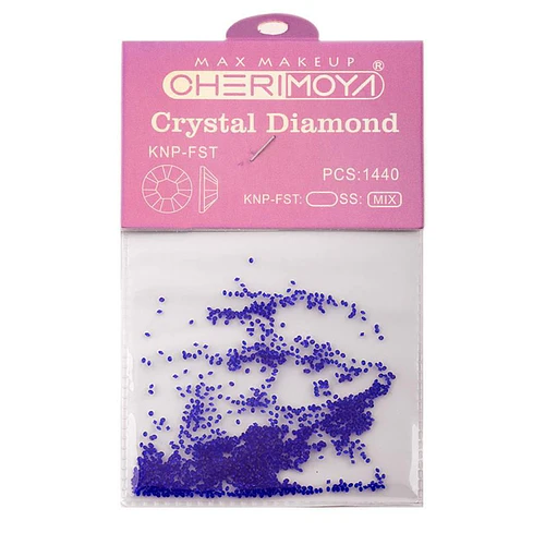Cristales para uñas Cherimoya Crystal Diamond Azul Mix 1440 piezas - Chuys Beautys | Chuy's Beautys