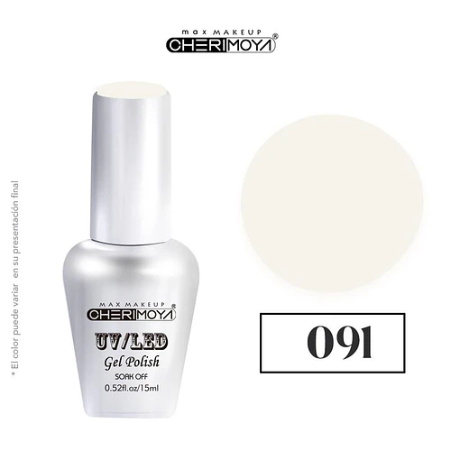 Esmalte Gel Polish UV/LED Cherimoya 091 Soak Off 15ml - Chuys Beautys | Chuy's Beautys