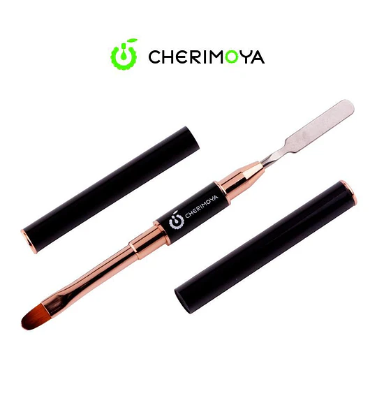 Herramienta doble para uñas pincel y espátula Cherimoya