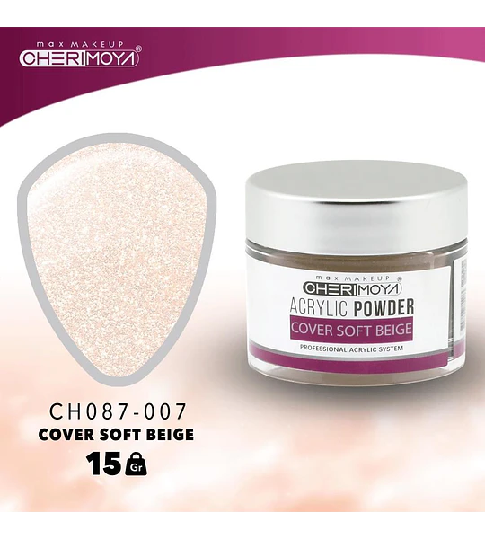 Acrílico en Polvo Cover Soft Beige 15g Cherimoya