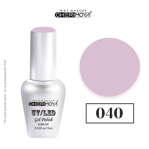 Esmalte Gel UV/LED Cherimoya 040 Soak Off 15ml - Chuys Beautys | Chuy's Beautys