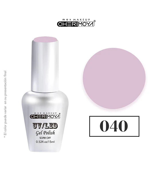Esmalte Gel UV/LED Cherimoya 040 Soak Off 15ml