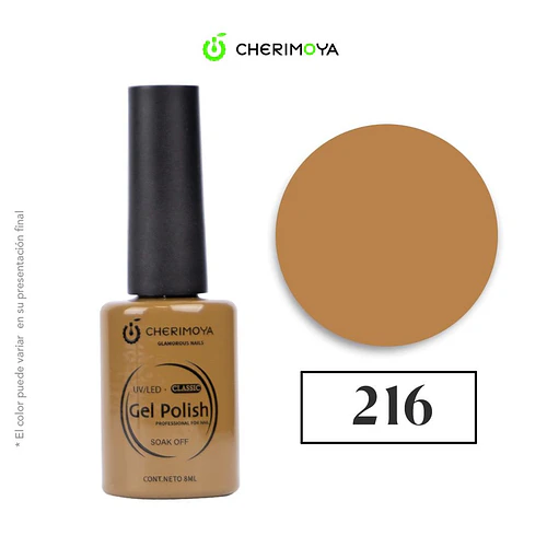 Esmalte Gel Polish Classic 216 Cherimoya - Chuys Beautys | Chuy's Beautys