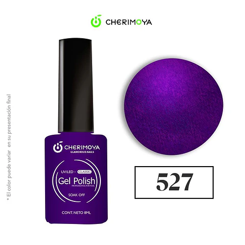 Esmalte Gel Polish Classic 527 Morado Intenso Cherimoya 8ml - Chuys Beautys | Chuy's Beautys