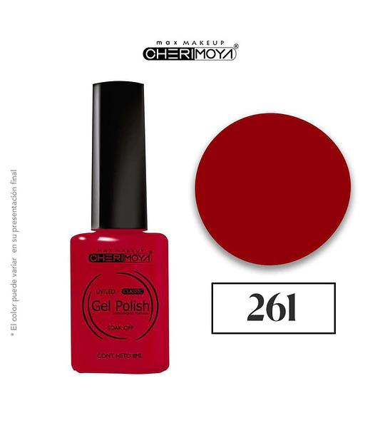 Esmalte Gel Polish 261 Rojo Cherimoya