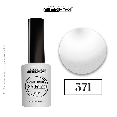 Gel Polish Classic Soak Off 371 Blanco 8ml Cherimoya - Chuys Beautys | Chuy's Beautys