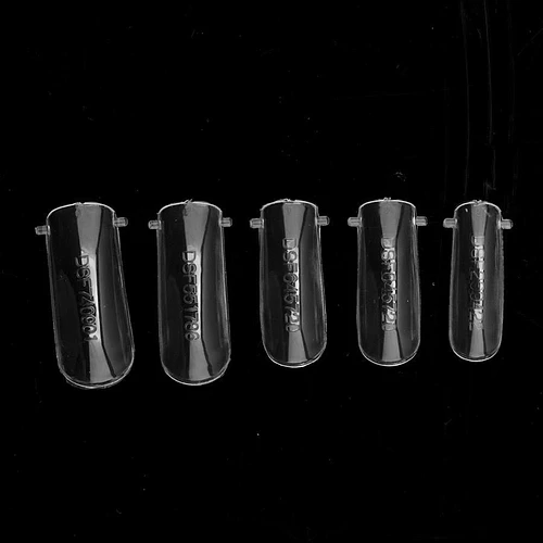 Uñas postizas transparentes con diseño de Cherimoya (pack de 5) - Chuys Beautys | Chuy's Beautys