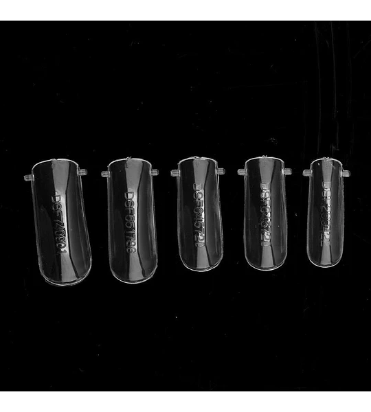 Uñas postizas transparentes con diseño de Cherimoya (pack de 5)