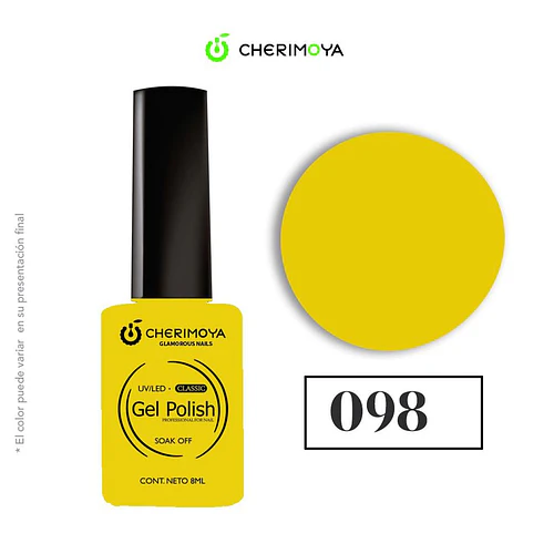 Esmalte Gel Polish UV/LED Classic 098 Amarillo Cherimoya 8ml - Chuys Beautys | Chuy's Beautys