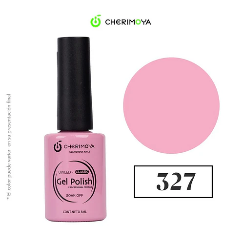 Esmalte Gel Polish Classic 327 Rosa Pastel Cherimoya 8ml - Chuys Beautys | Chuy's Beautys