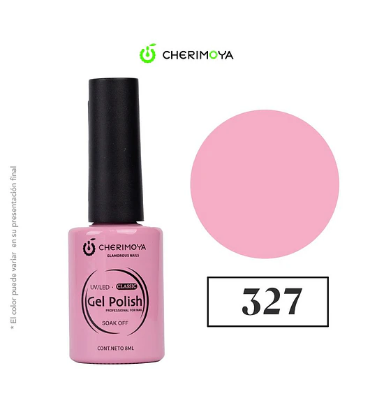 Esmalte Gel Polish Classic 327 Rosa Pastel Cherimoya 8ml