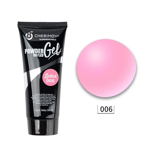 Gel en polvo UV/LED Lotus 006 Cherimoya 50 ml - Chuys Beautys | Chuy's Beautys