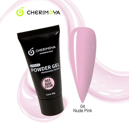 Gel en Polvo UV/LED 003 Nude Color Cherimoya Profesional para Uñas 30g - Chuys Beautys | Chuy's Beautys