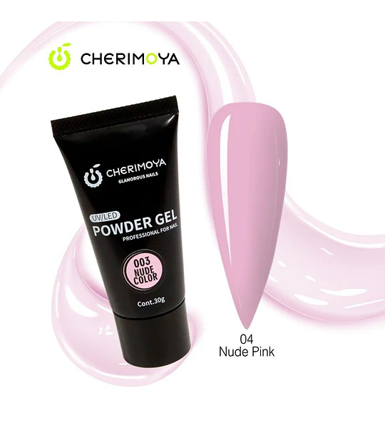 Gel en Polvo UV/LED 003 Nude Color Cherimoya Profesional para Uñas 30g