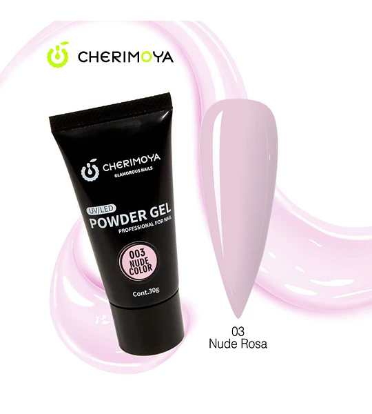 Gel en Polvo para Uñas Cherimoya 003 Nude Color UV/LED