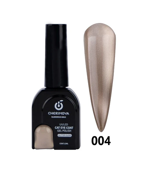 Esmalte Gel Cat Eye UV/LED Cherimoya 004 Glitter Clear