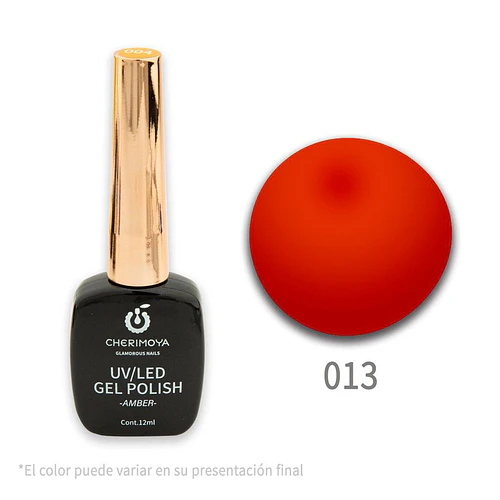 Esmalte Gel UV/LED Cherimoya Amber 013 12ml - Chuys Beautys | Chuy's Beautys
